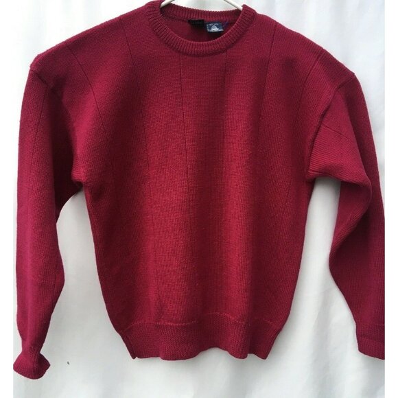 Gant The Rugger Men's Sweater 100% Wool Crew Neck Purple Retail $200 VTG Size L - Picture 1 of 10
